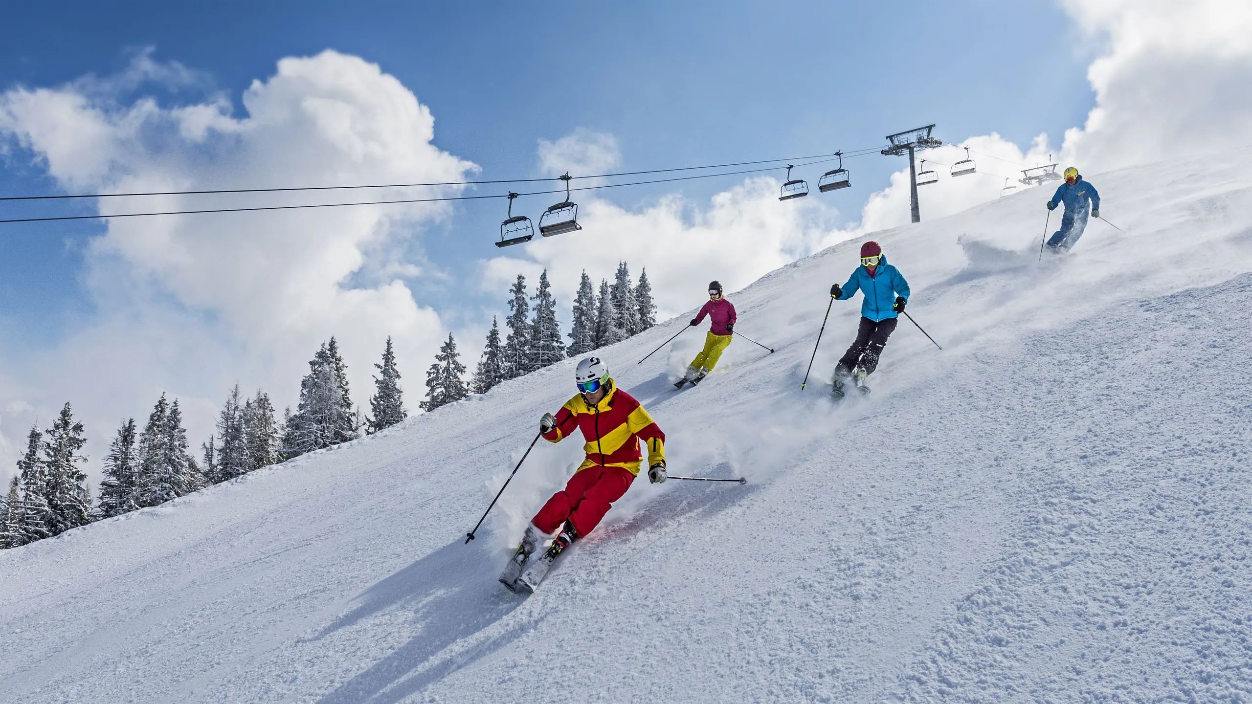 Abfahrt in der Skiwelt Wilder Kaiser