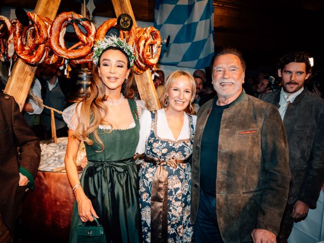 Verona Pooth, Maria Hauser und Arnold Schwarzenegger