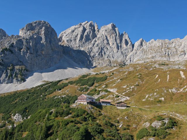 Grüttenhütte on the Wilder Kaiser - summer