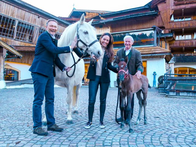 Christian Lindner with foal Tosca